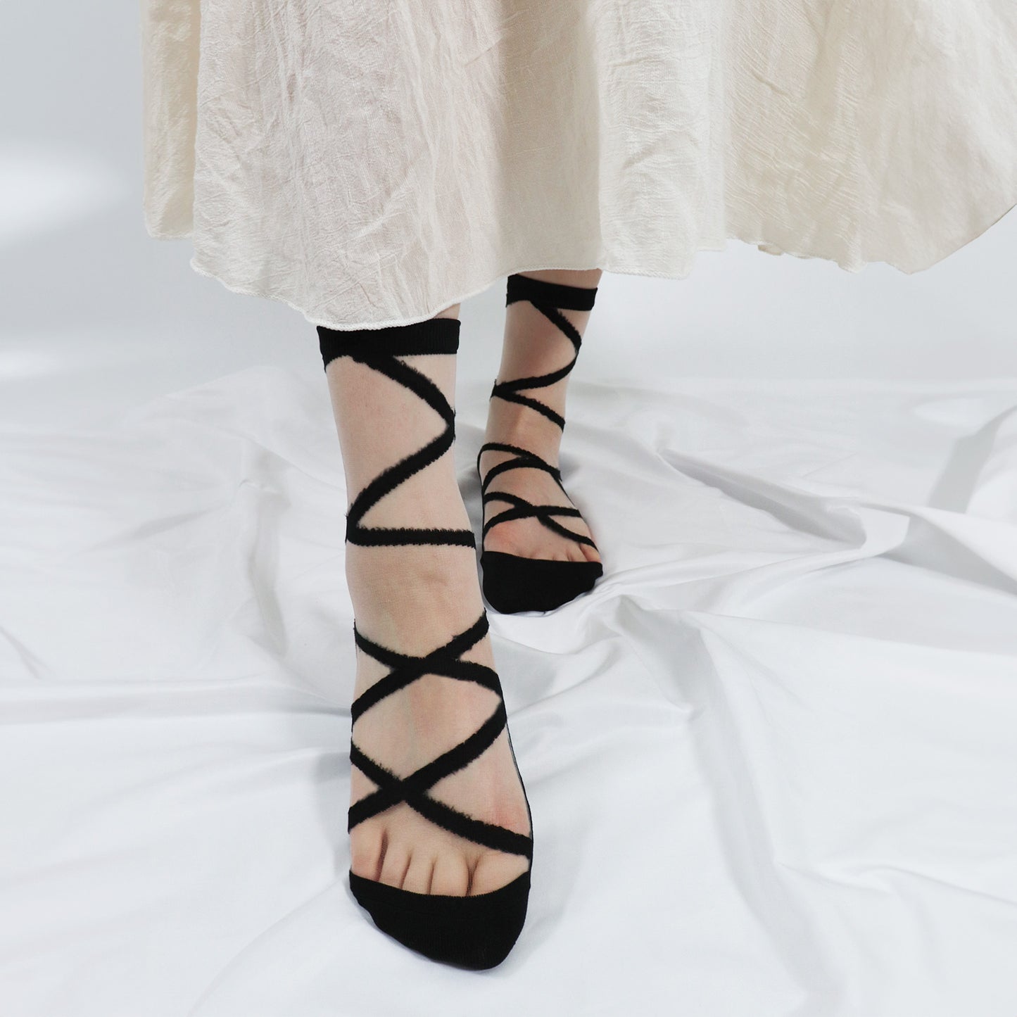 Women's Crew Sheer Ballerina See-Through Socks