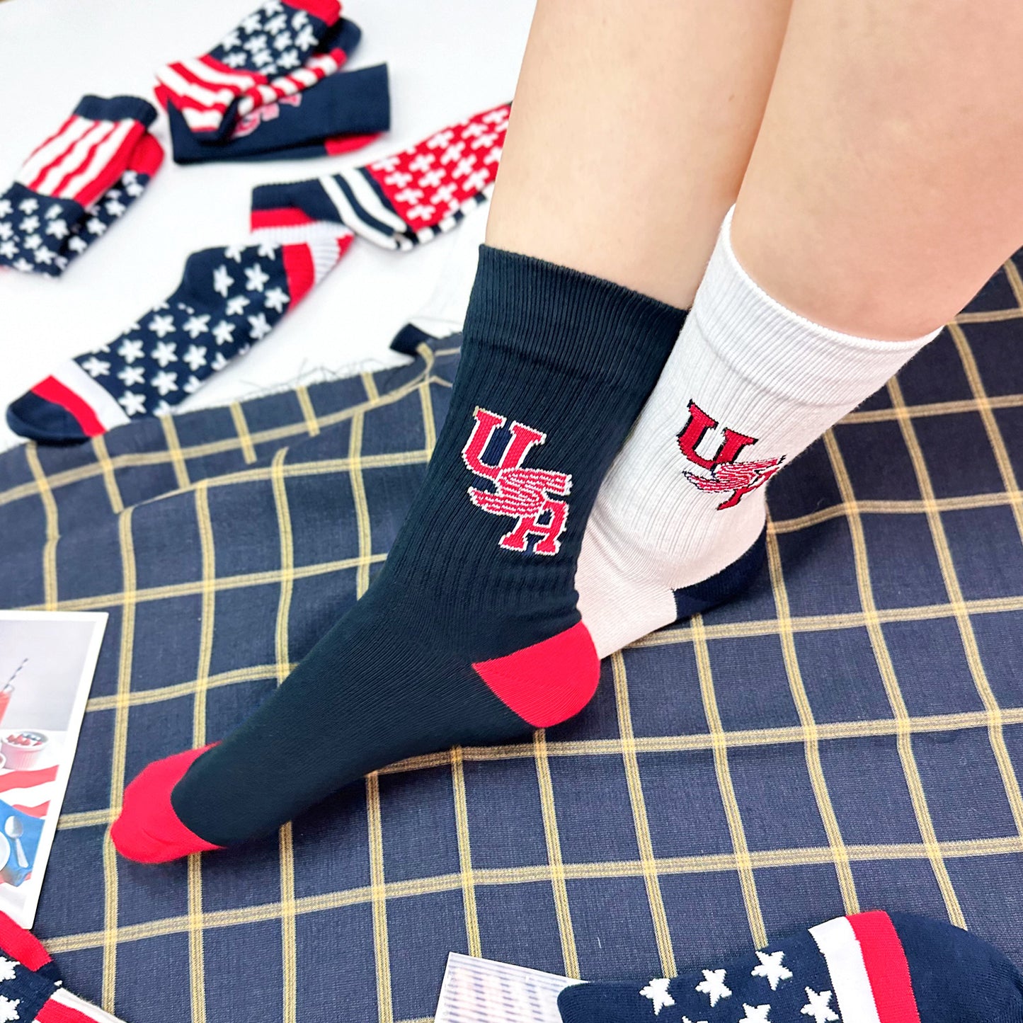 Women's Crew American Flag Socks