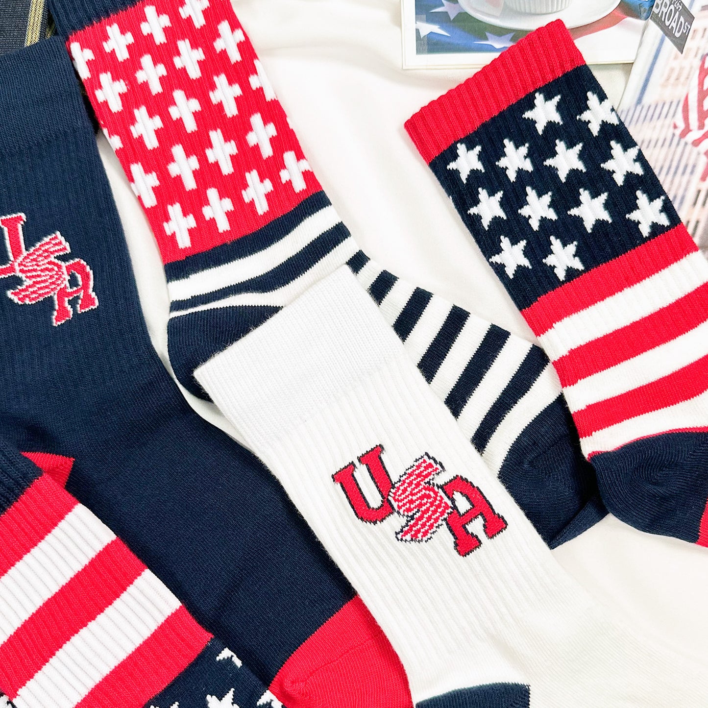 Women's Crew American Flag Socks