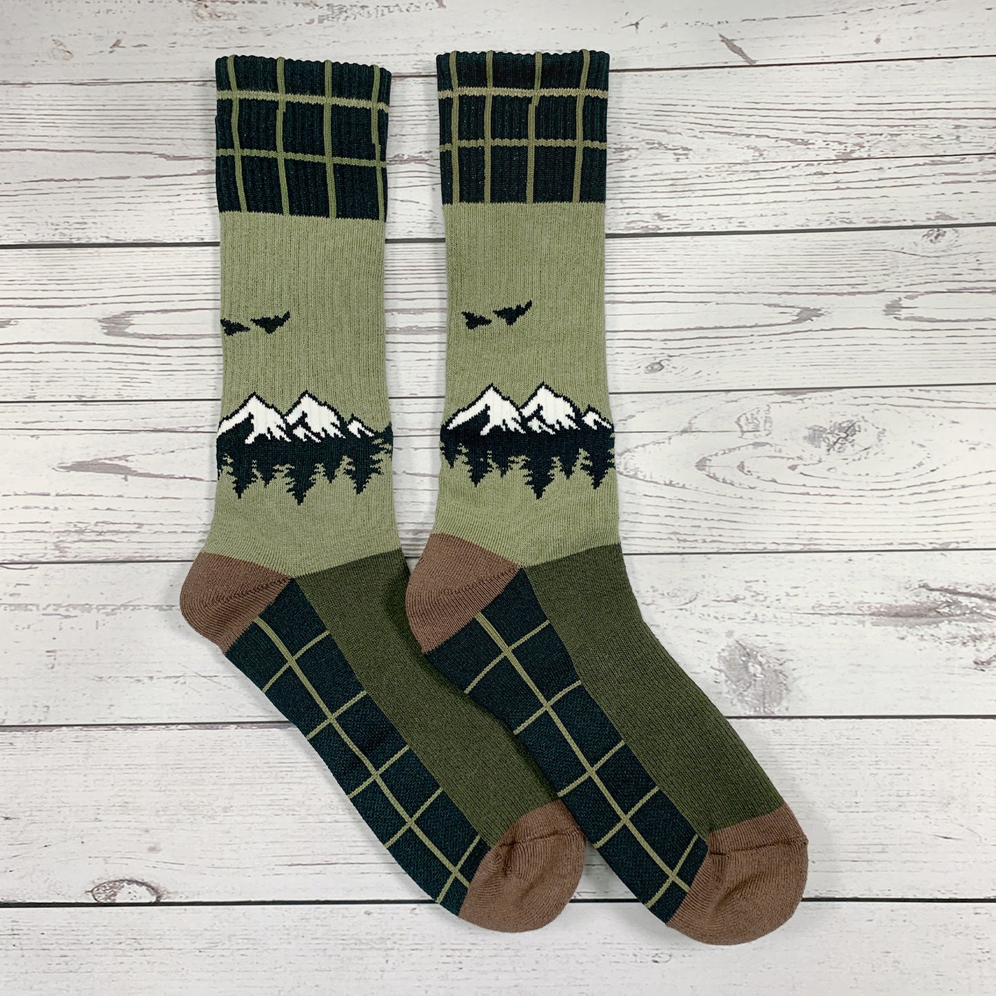 Men's Crew Cushioned Hiking Cotton Socks