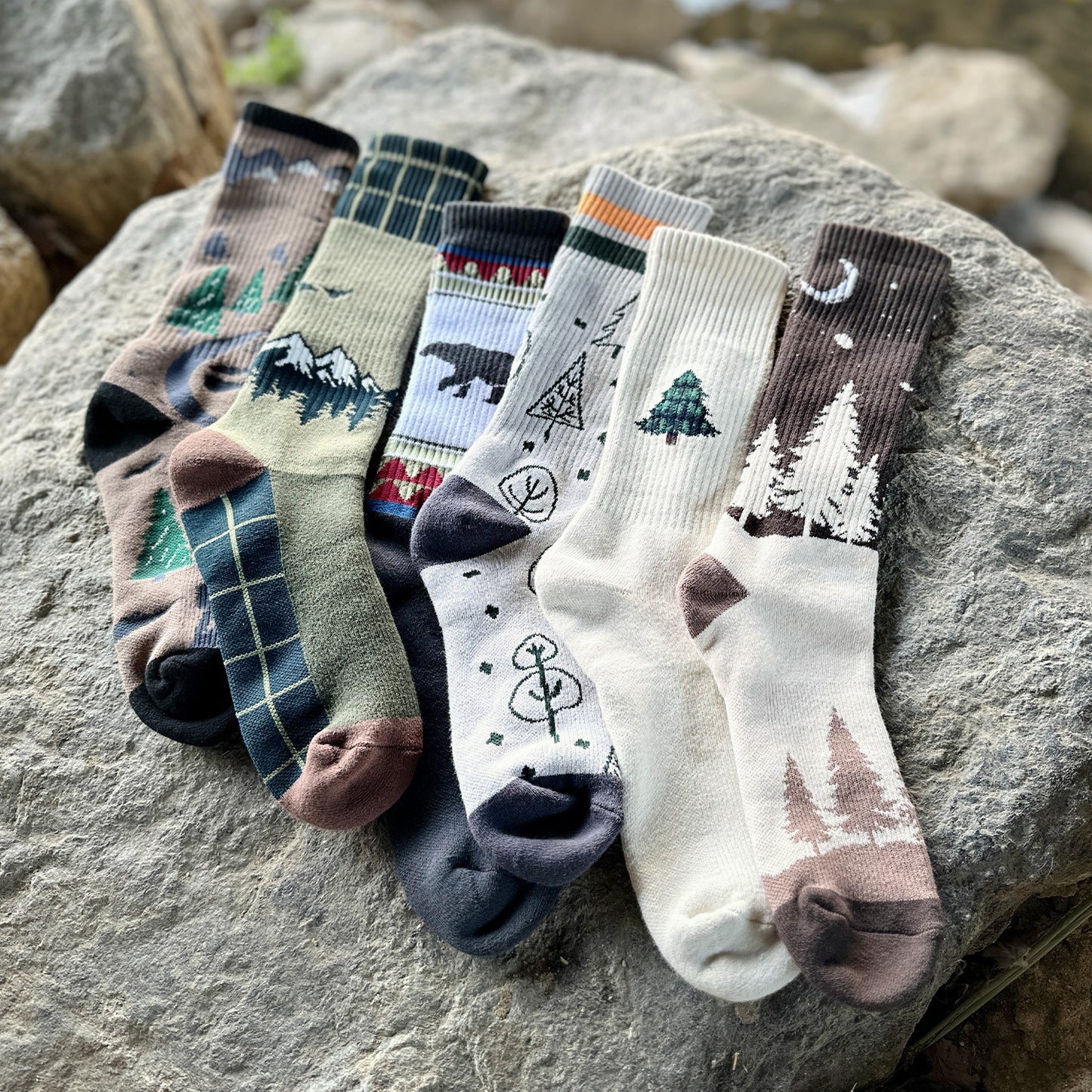 Women's Crew Cushioned Hiking Cotton Socks