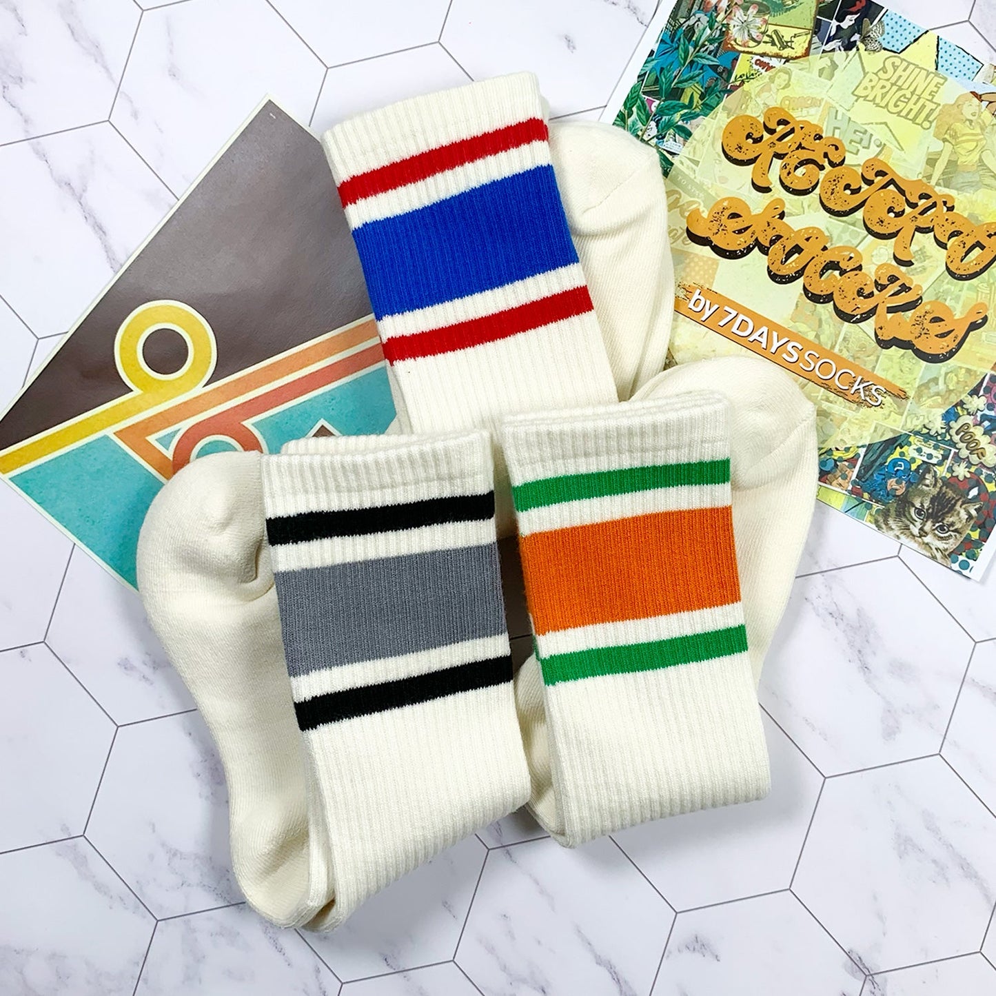 Men's Crew Retro Style 2 Socks