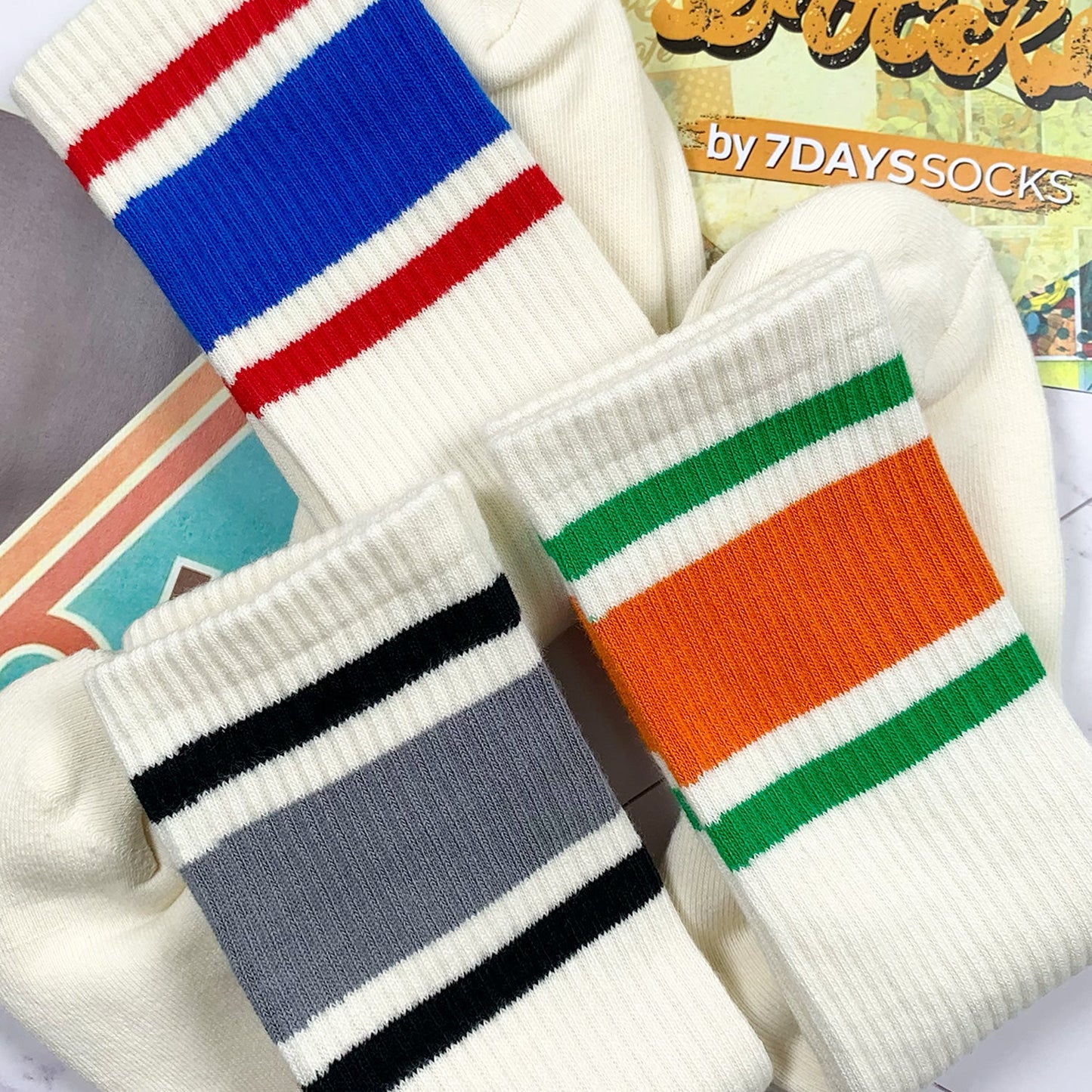 Men's Crew Retro Style 2 Socks