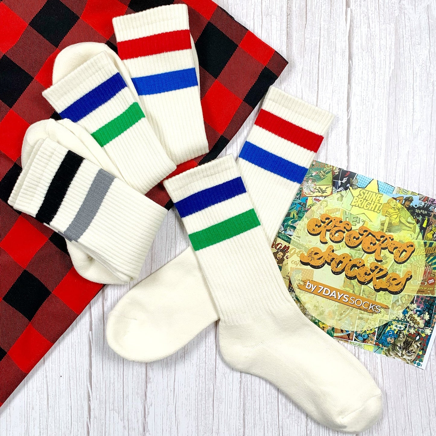 Men's Crew Retro Style 3 Socks