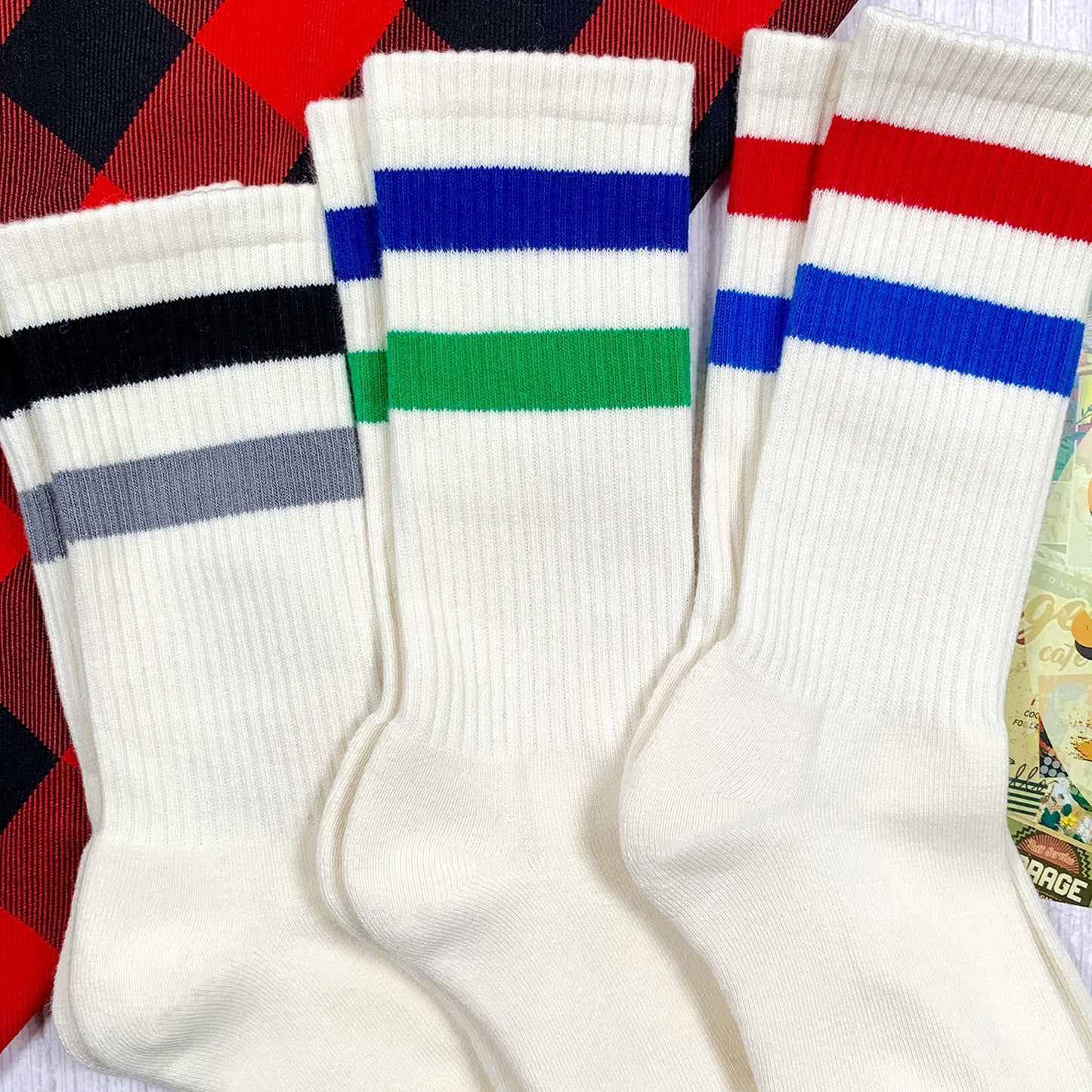 Men's Crew Retro Style 3 Socks