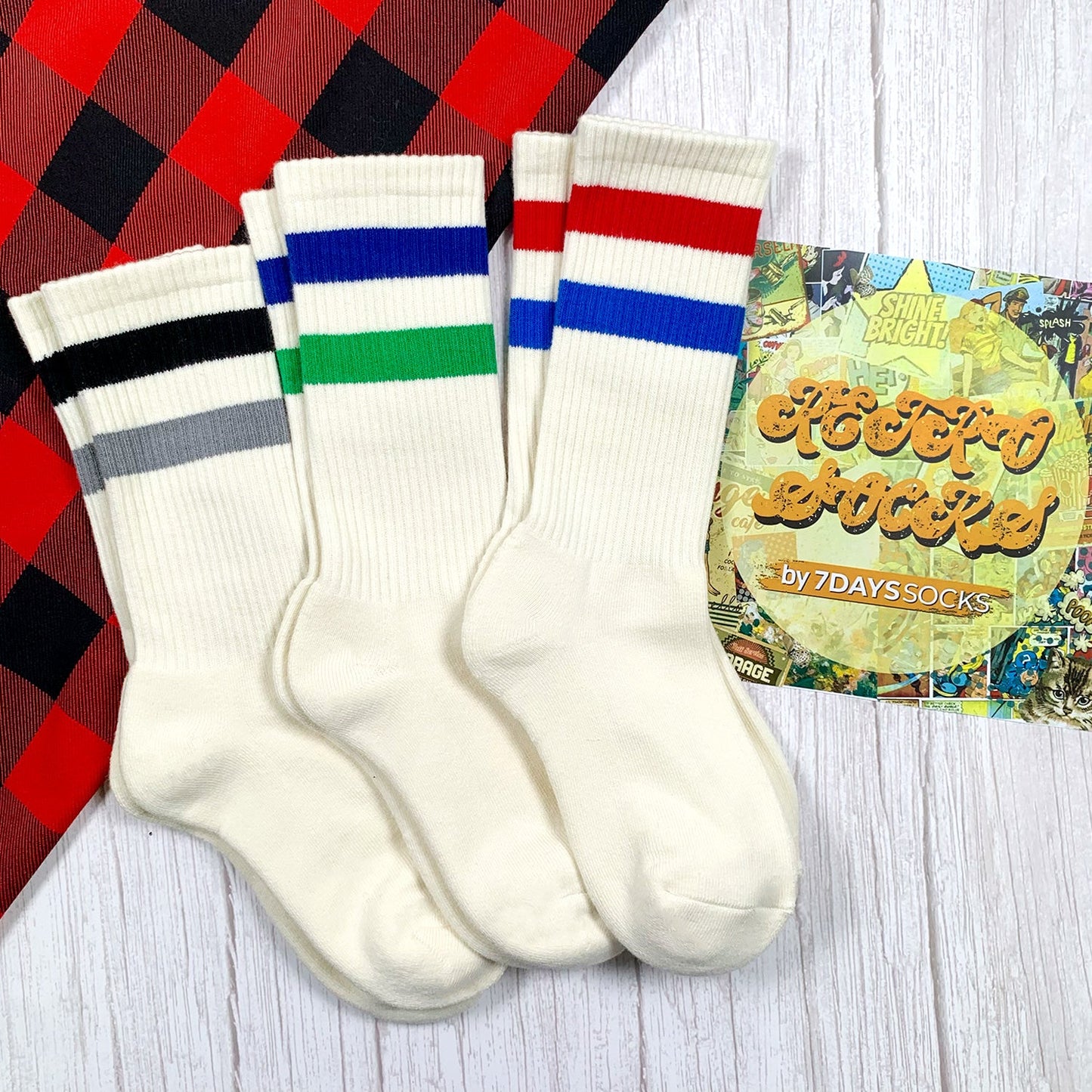 Men's Crew Retro Style 3 Socks