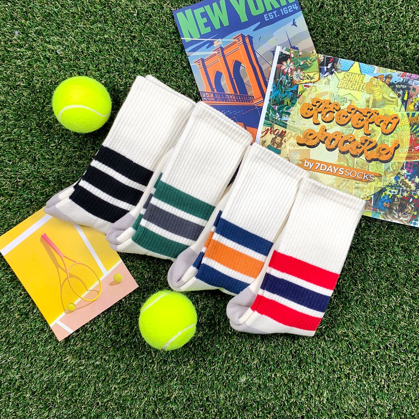 Women's Crew Retro Style 4 Socks