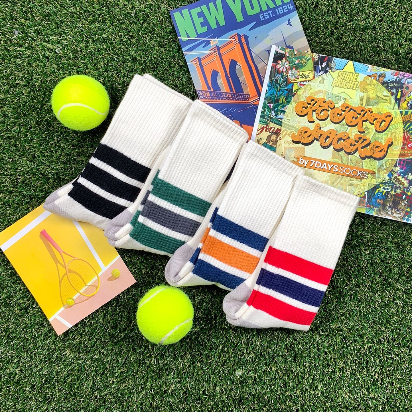 Men's Crew Retro Style 4 Socks