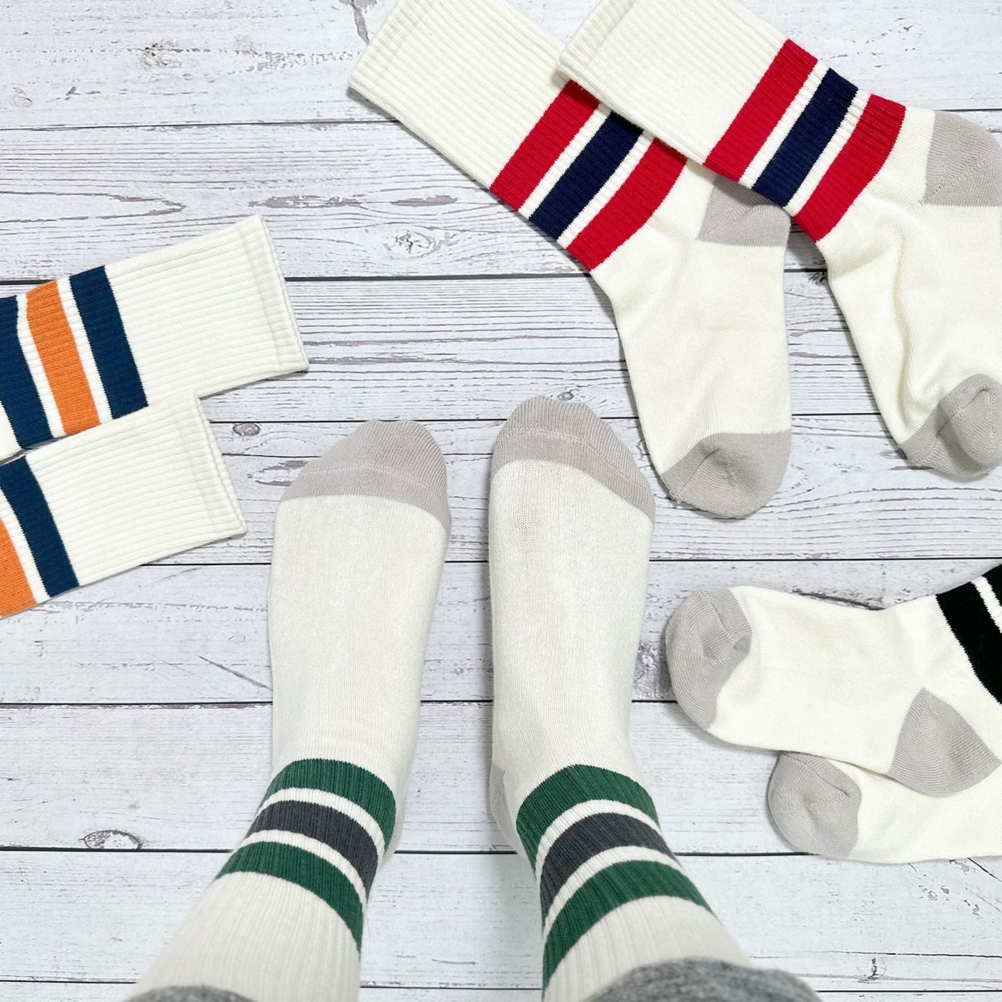 Men's Crew Retro Style 4 Socks
