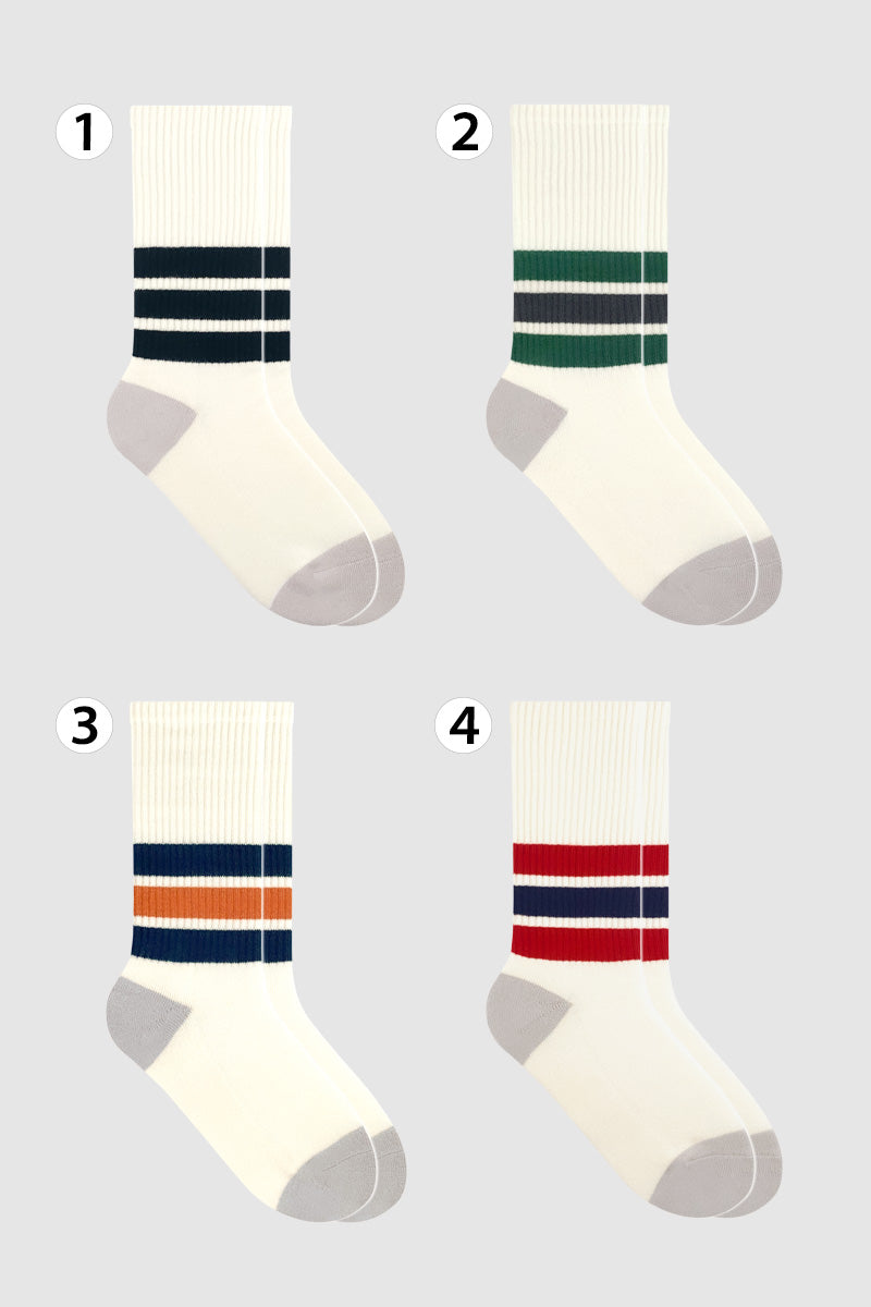 Men's Crew Retro Style 4 Socks