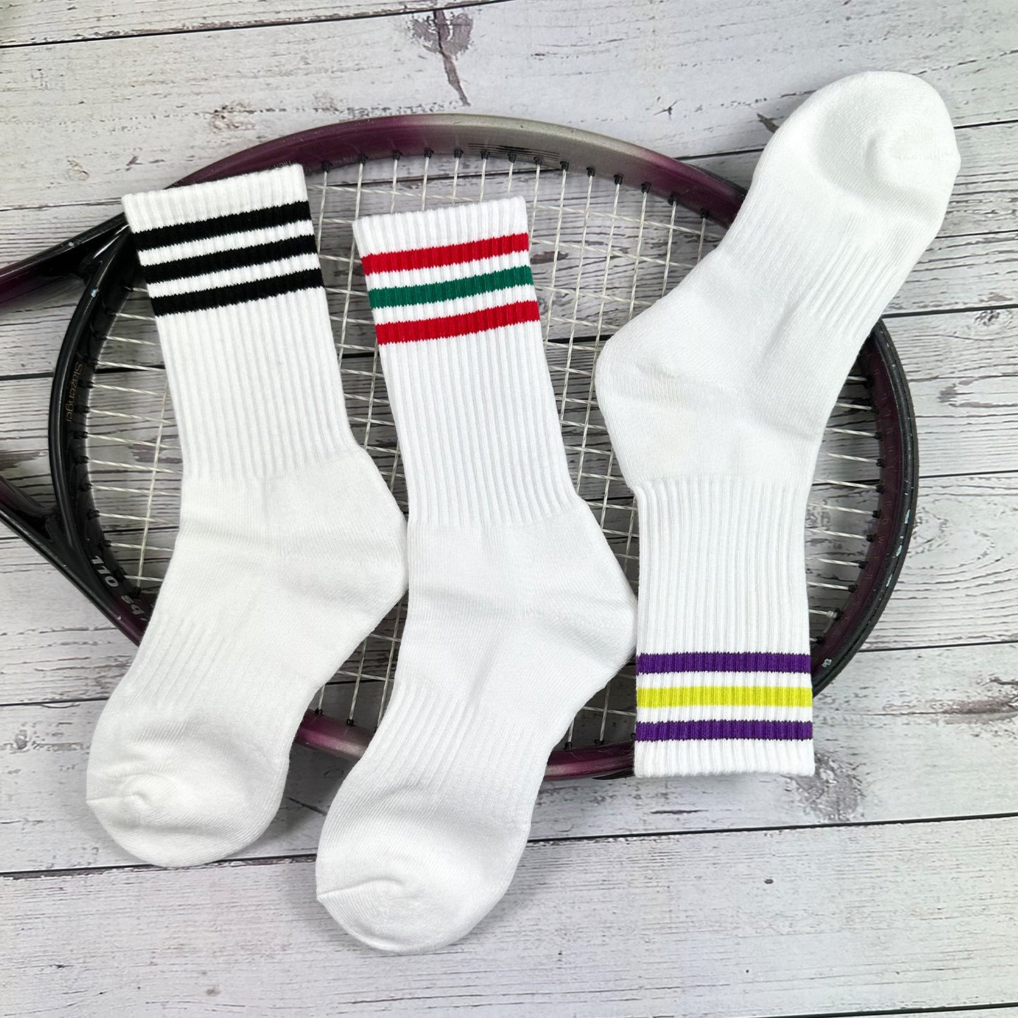 Women's Crew Tennis Court Performance Style 3 Socks