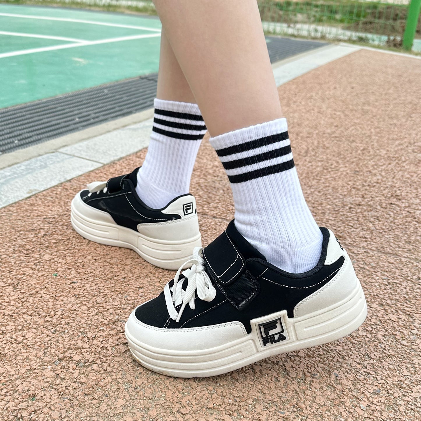 Women's Crew Tennis Court Performance Style 3 Socks