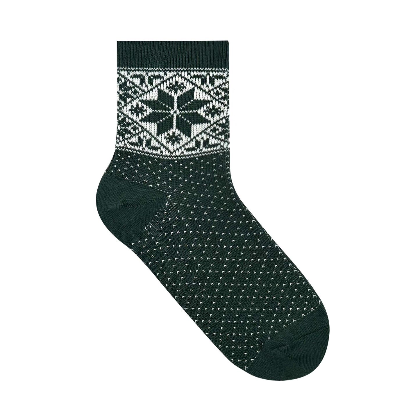 Women's Crew Winter Snowflake Yarn Socks