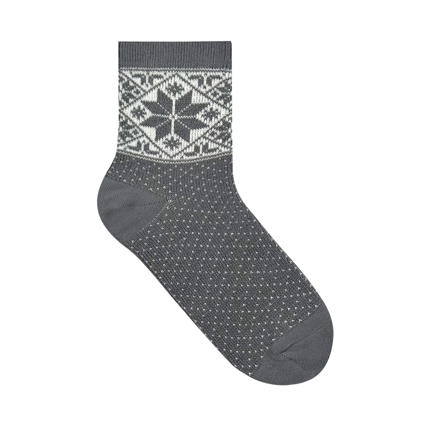 Women's Crew Winter Snowflake Yarn Socks