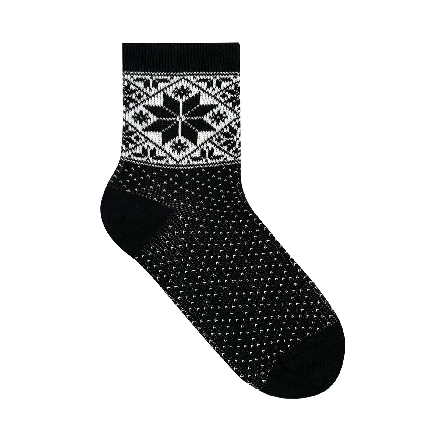 Women's Crew Winter Snowflake Yarn Socks