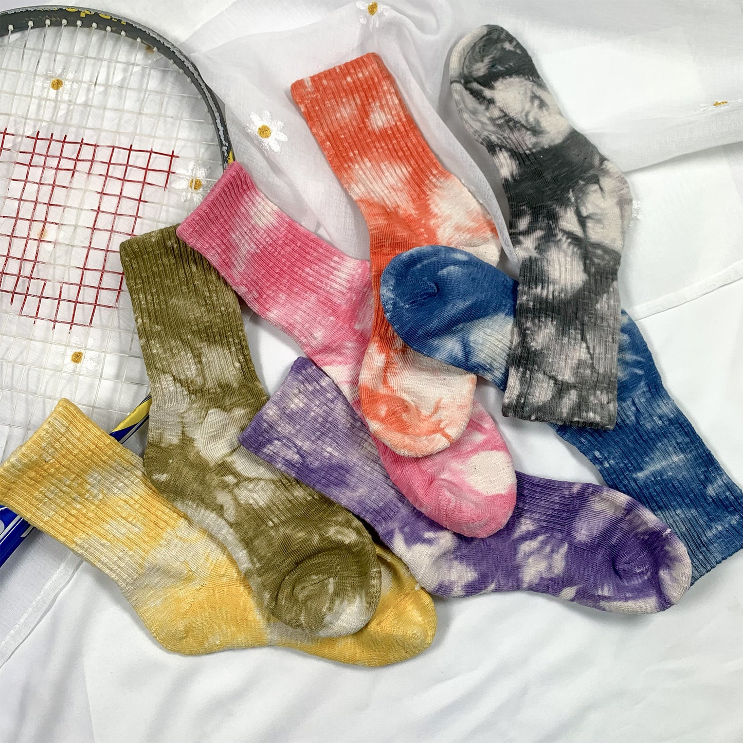 Women's Crew Tie-dye Compression Socks
