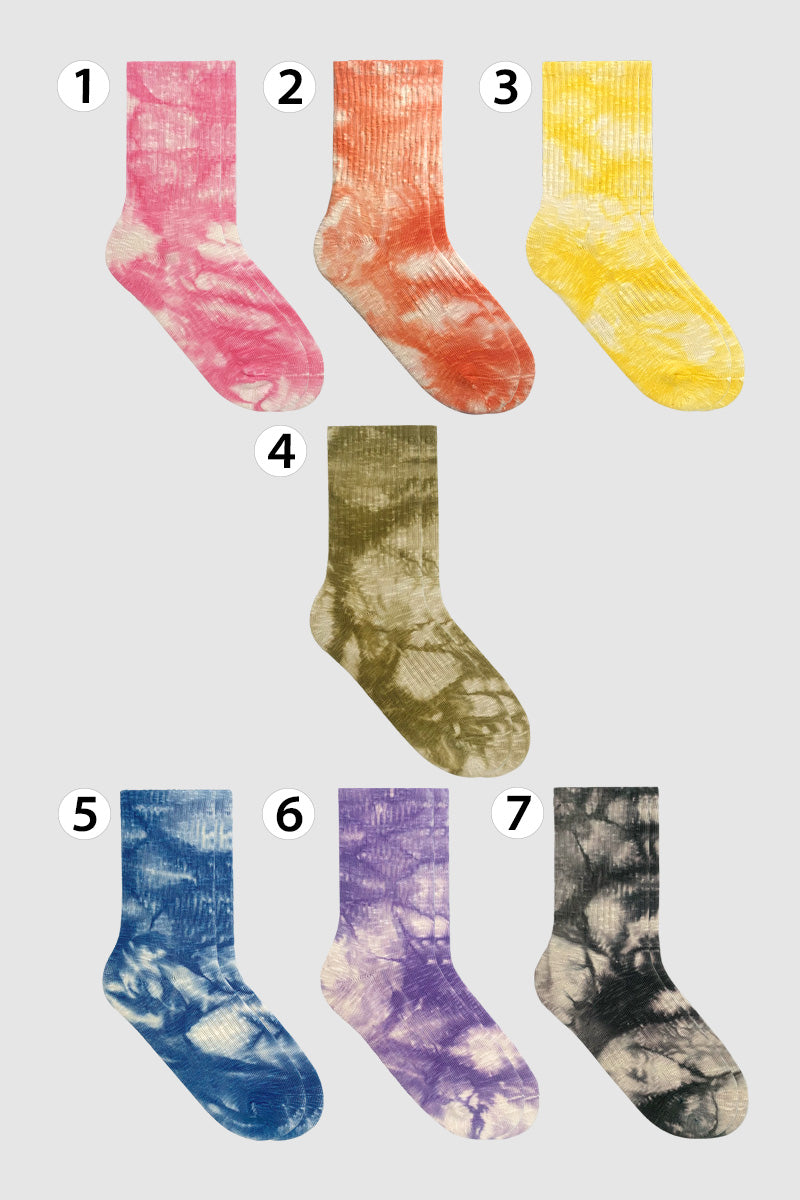 Women's Crew Tie-dye Compression Socks