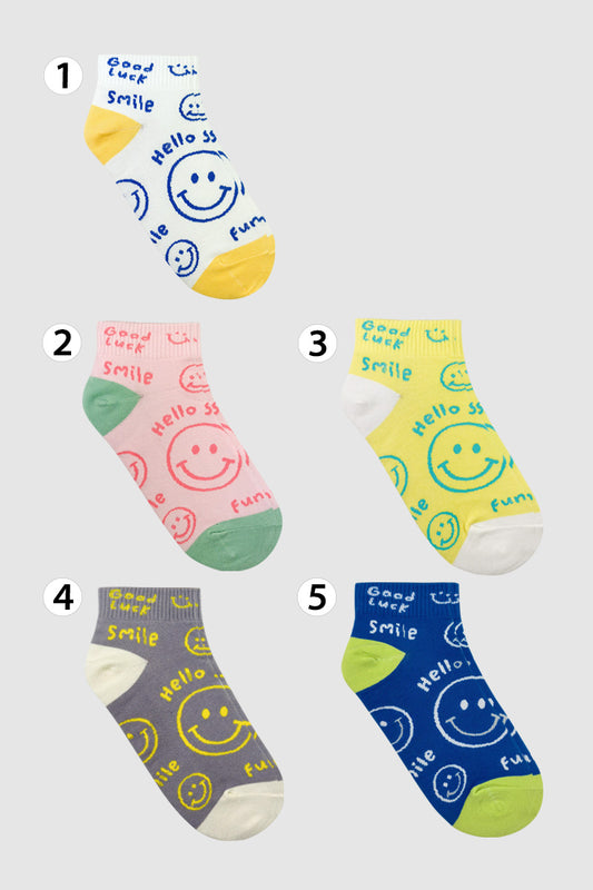 Women's Crew Smile Graffiti Socks