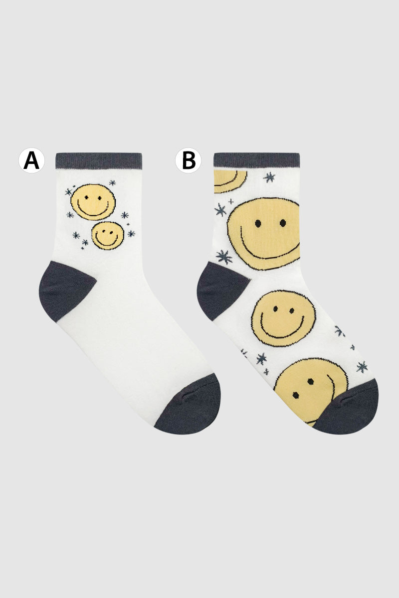 Women's Crew Sparkling Smile Mismatched AB Socks