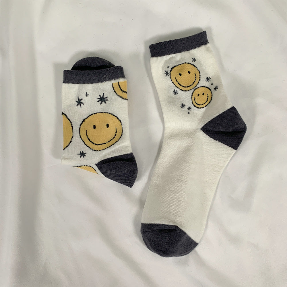 Women's Crew Sparkling Smile Mismatched AB Socks