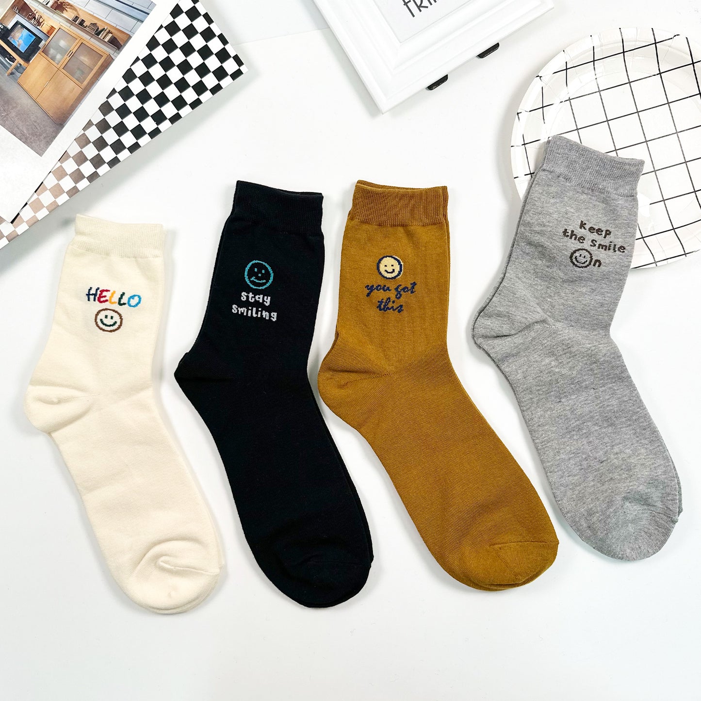 Women's Crew Smile Mood Socks