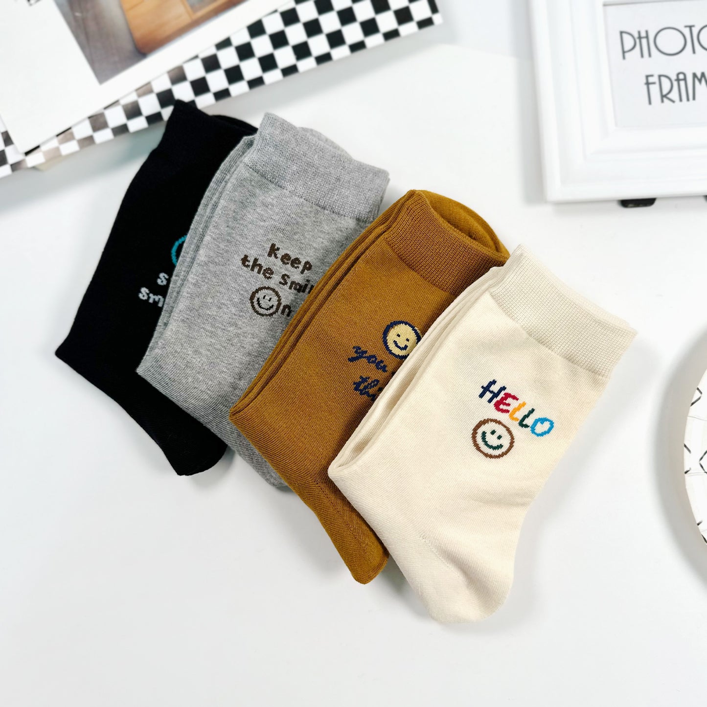 Women's Crew Smile Mood Socks