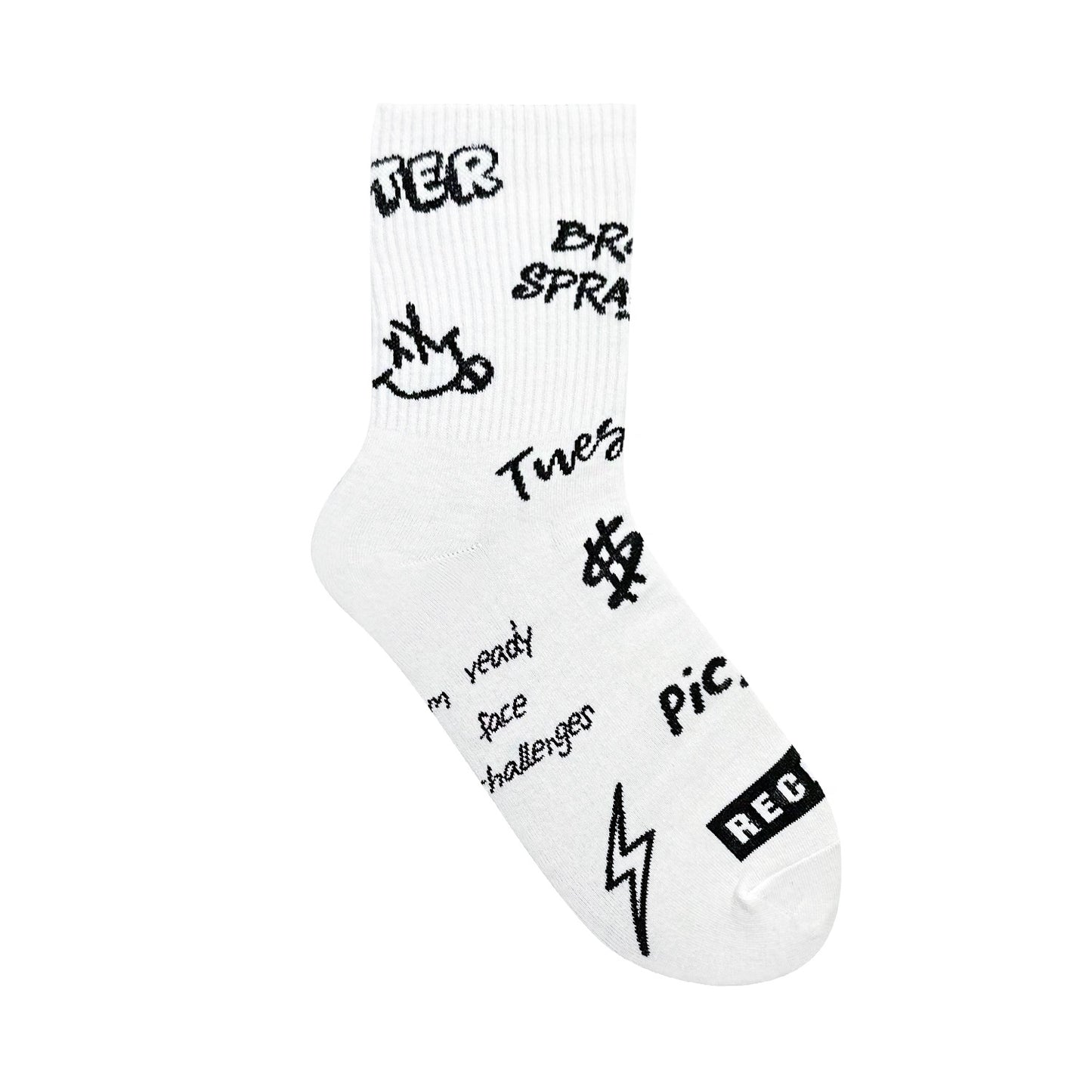 Women's Crew Mono Graphic Socks