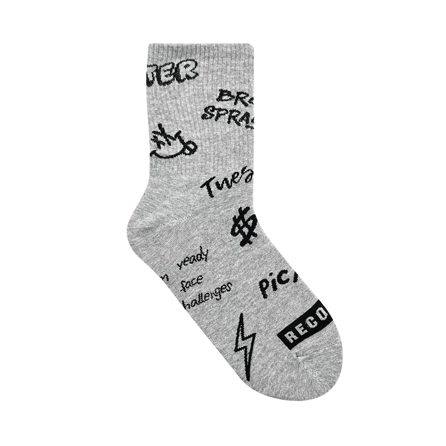 Women's Crew Mono Graphic Socks