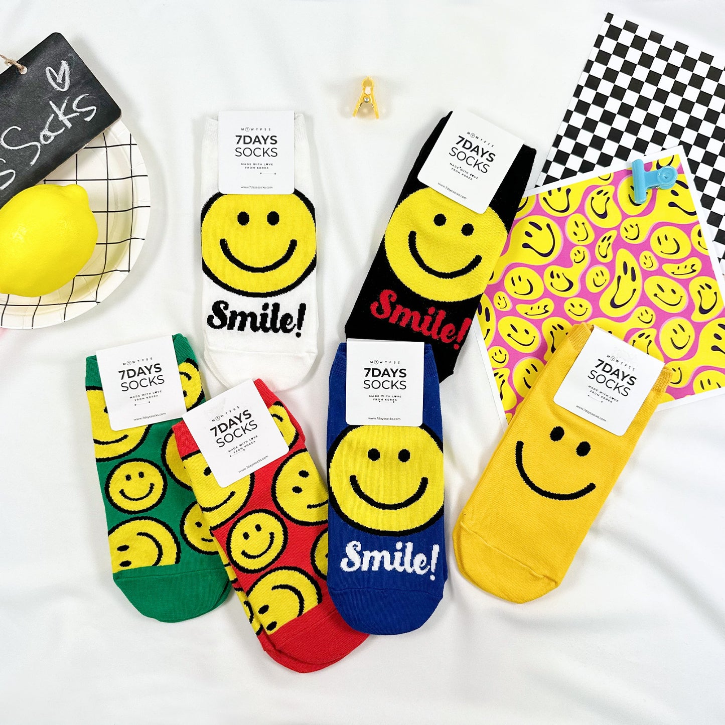 Women's Ankle Smile Party Socks
