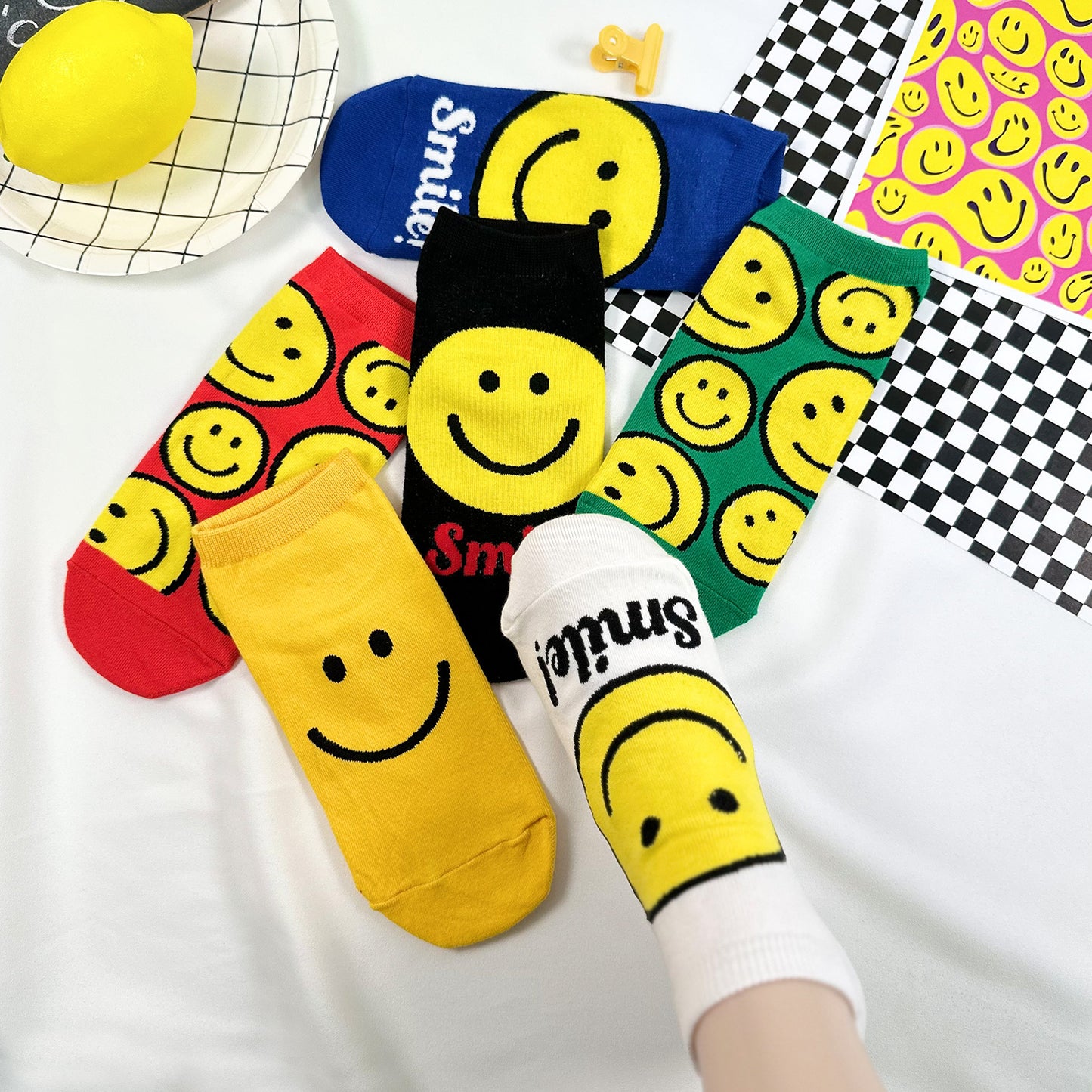 Women's Ankle Smile Party Socks