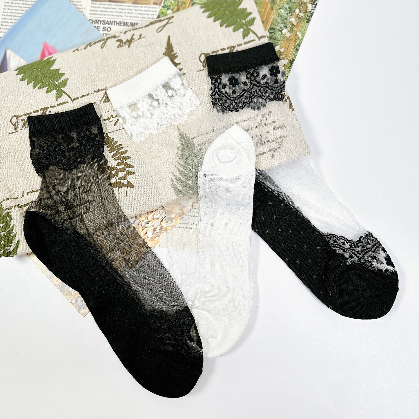 Women's Ankle Antique Sheer Socks