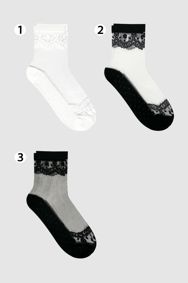 Women's Ankle Antique Sheer Socks