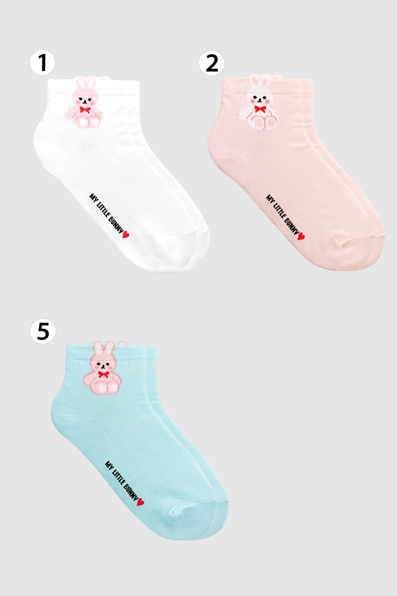 Women's Crew Little Bunny Middle Socks