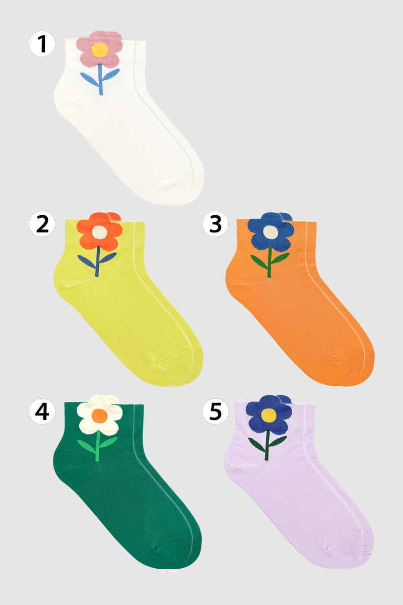 Women's Crew Big Flower Socks