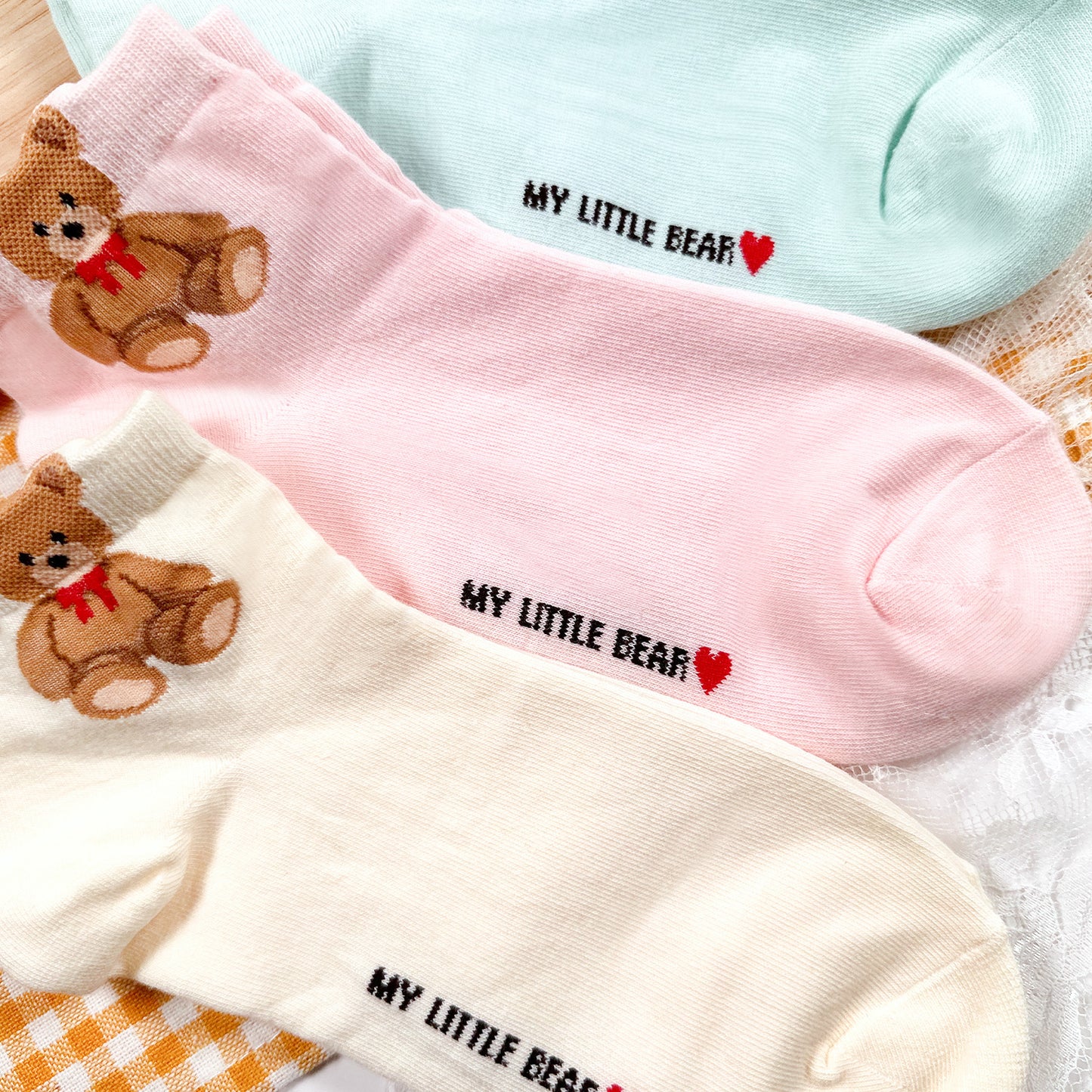 Women's Crew Mini Bear Socks