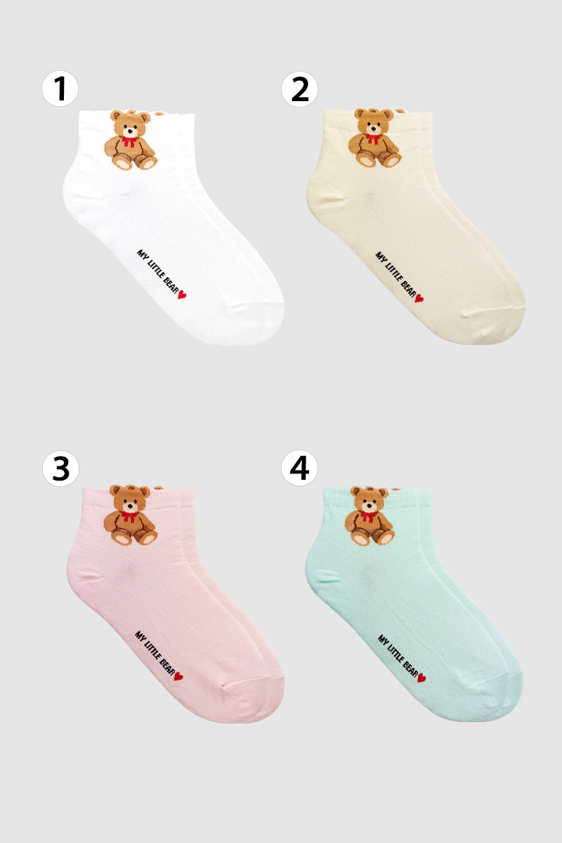 Women's Crew Mini Bear Socks