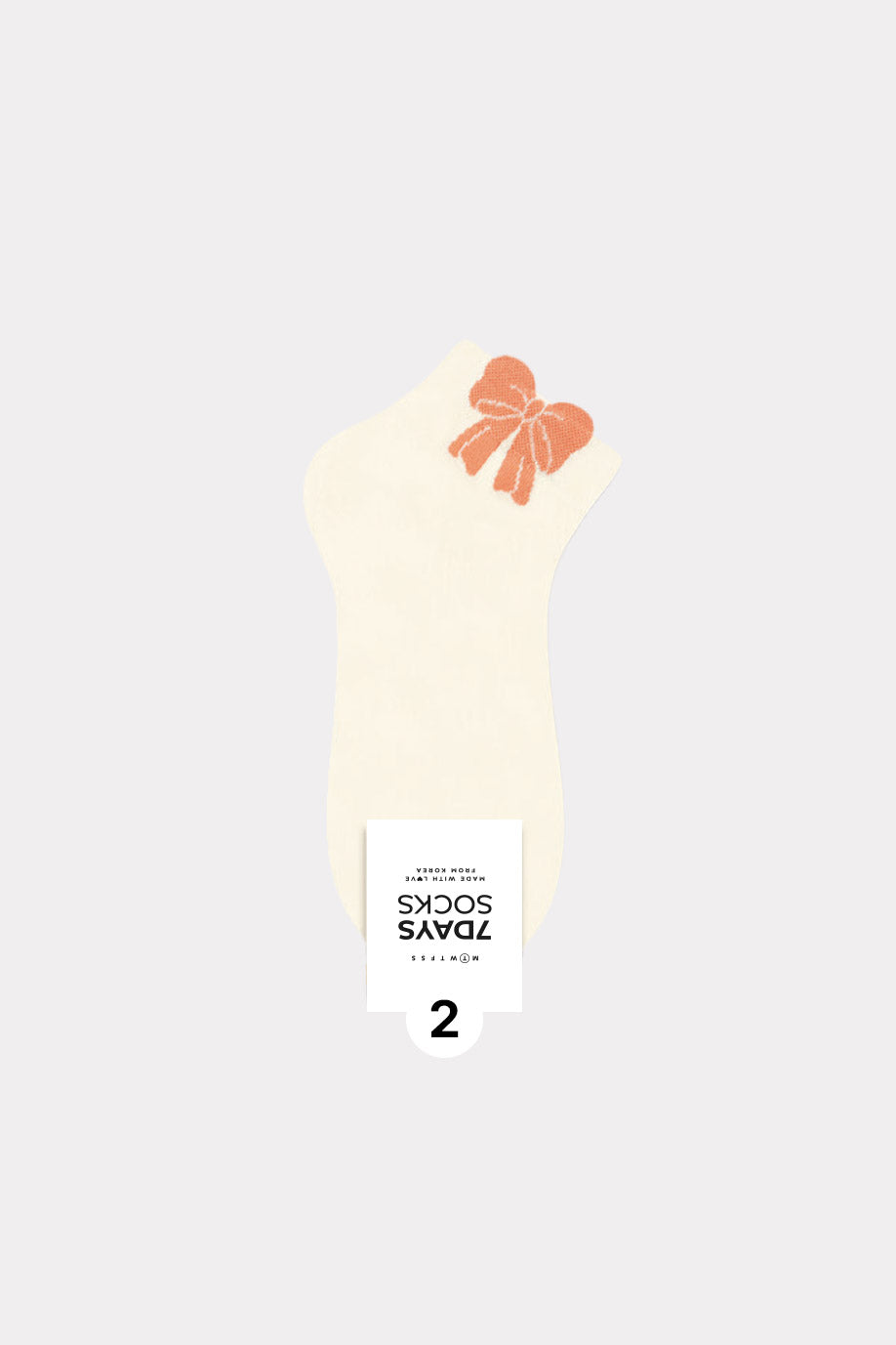 Women's Crew Bow Ribbon Middle Socks