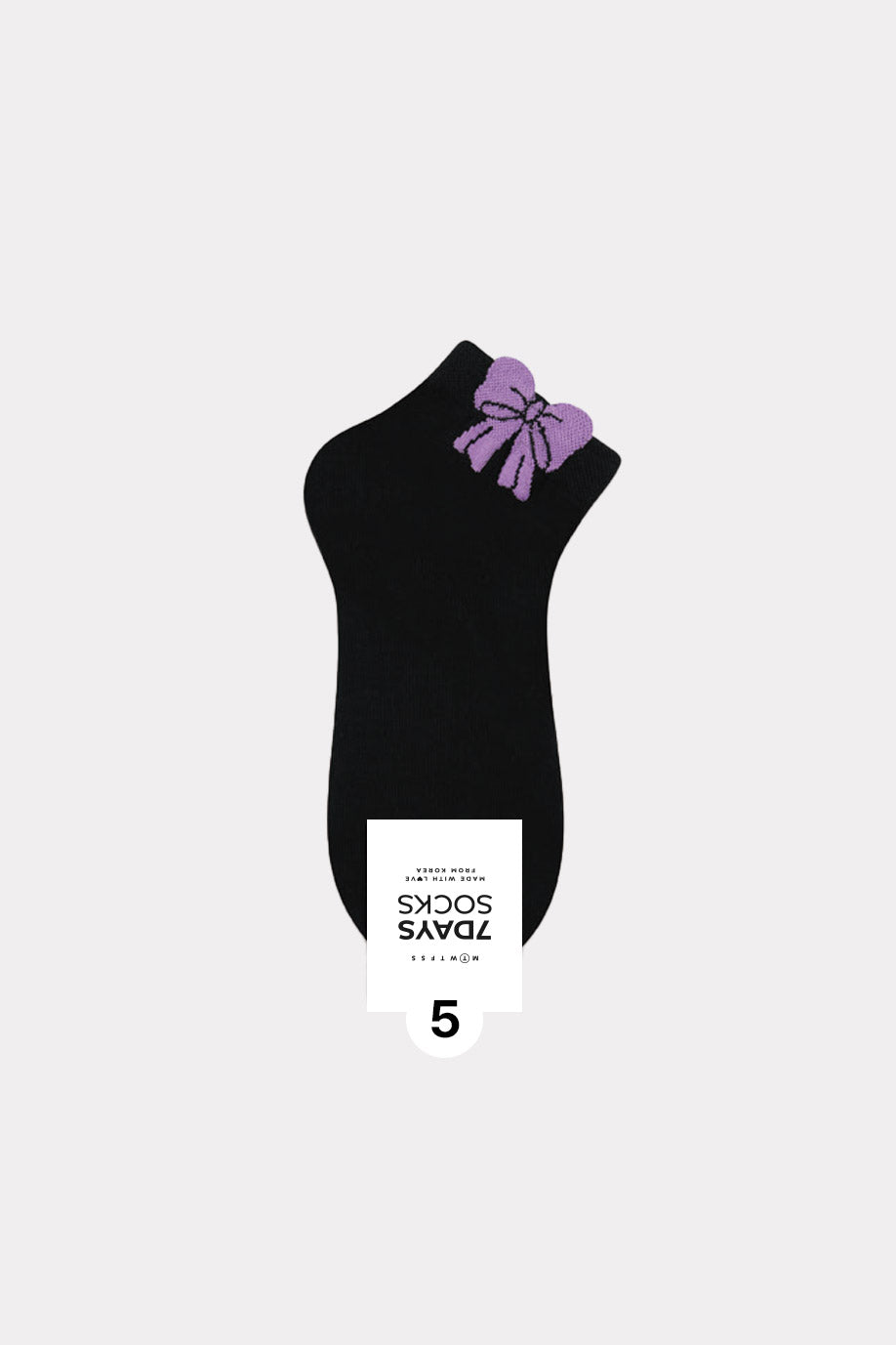 Women's Crew Bow Ribbon Middle Socks