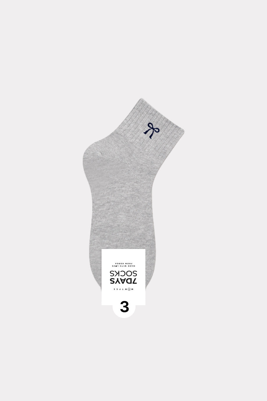 Women's Crew Bow Ribbon Band Middle Socks