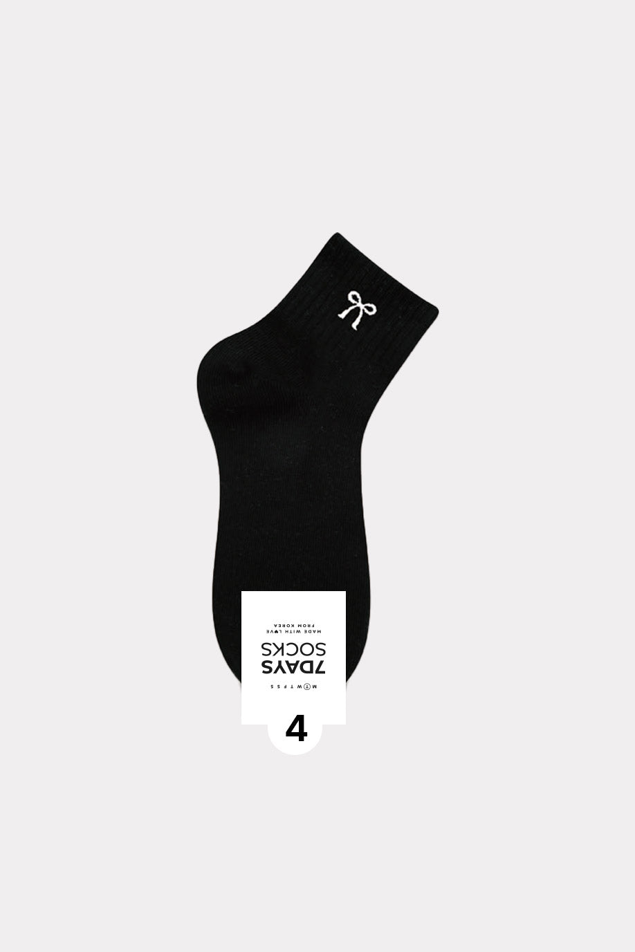Women's Crew Bow Ribbon Band Middle Socks