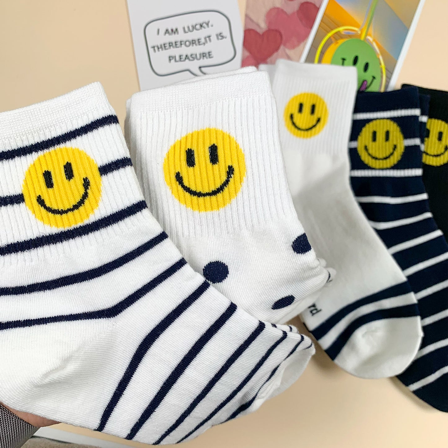 Women's Crew Happy Smile Socks