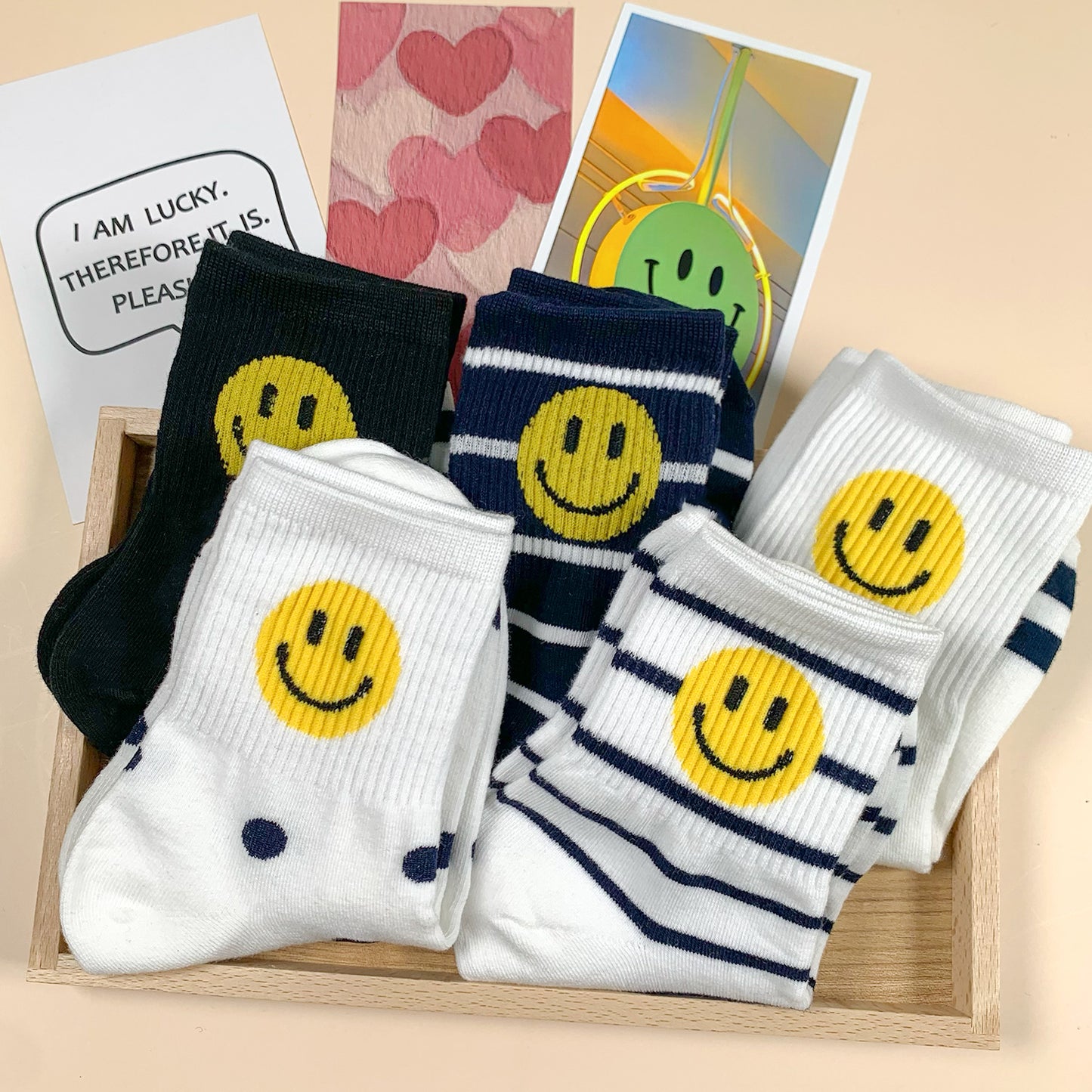 Women's Crew Happy Smile Socks
