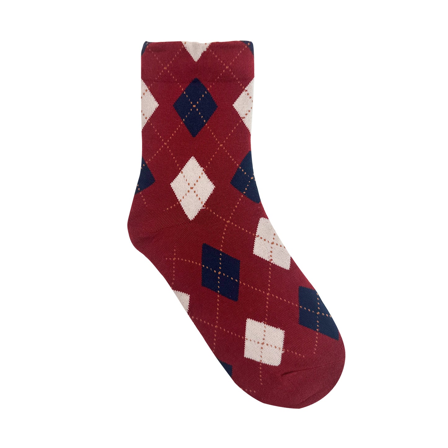 Women's Crew Winter Color Argyle Socks