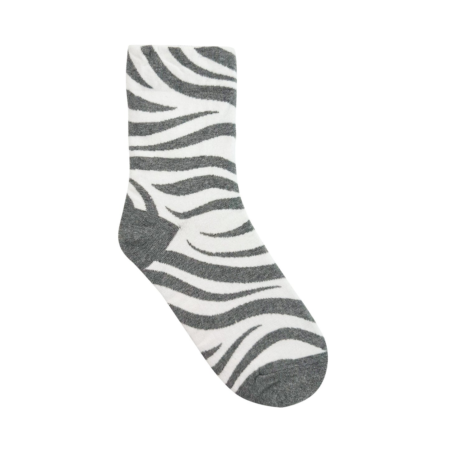 Women's Crew Zebra Pattern Socks