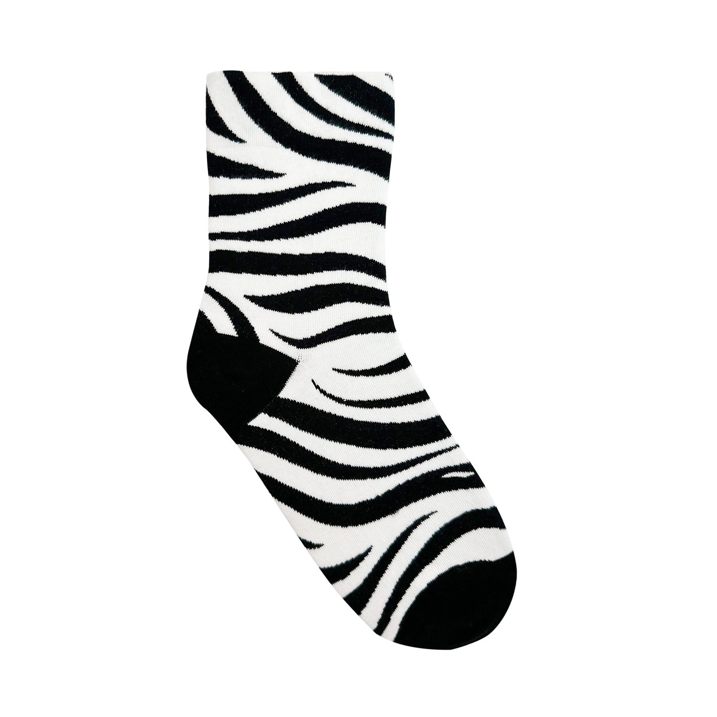 Women's Crew Zebra Pattern Socks