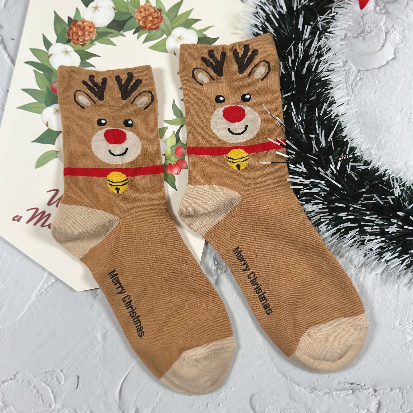 Women's Crew Santa Friends Socks