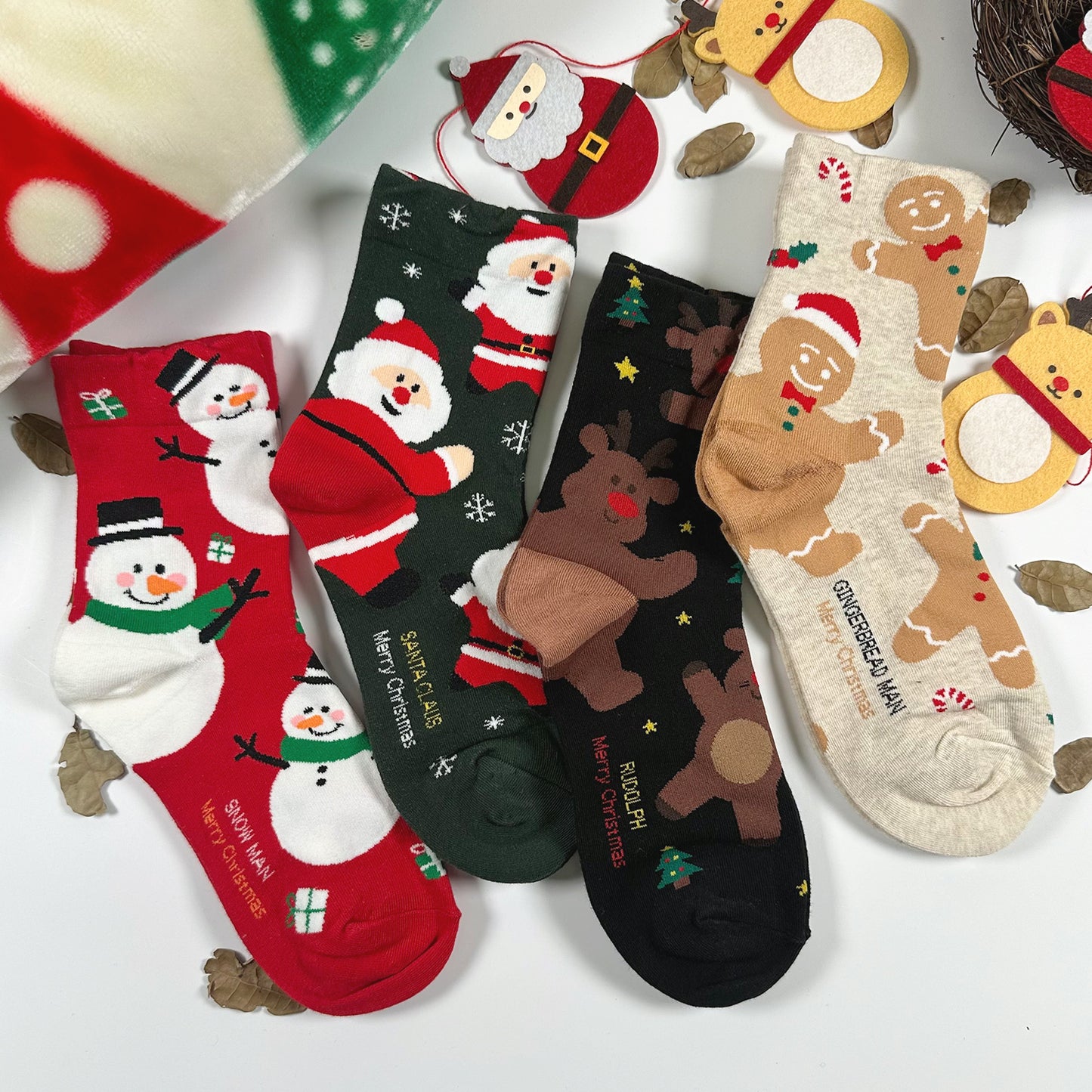 Women's Crew Merry Pop Pop Socks