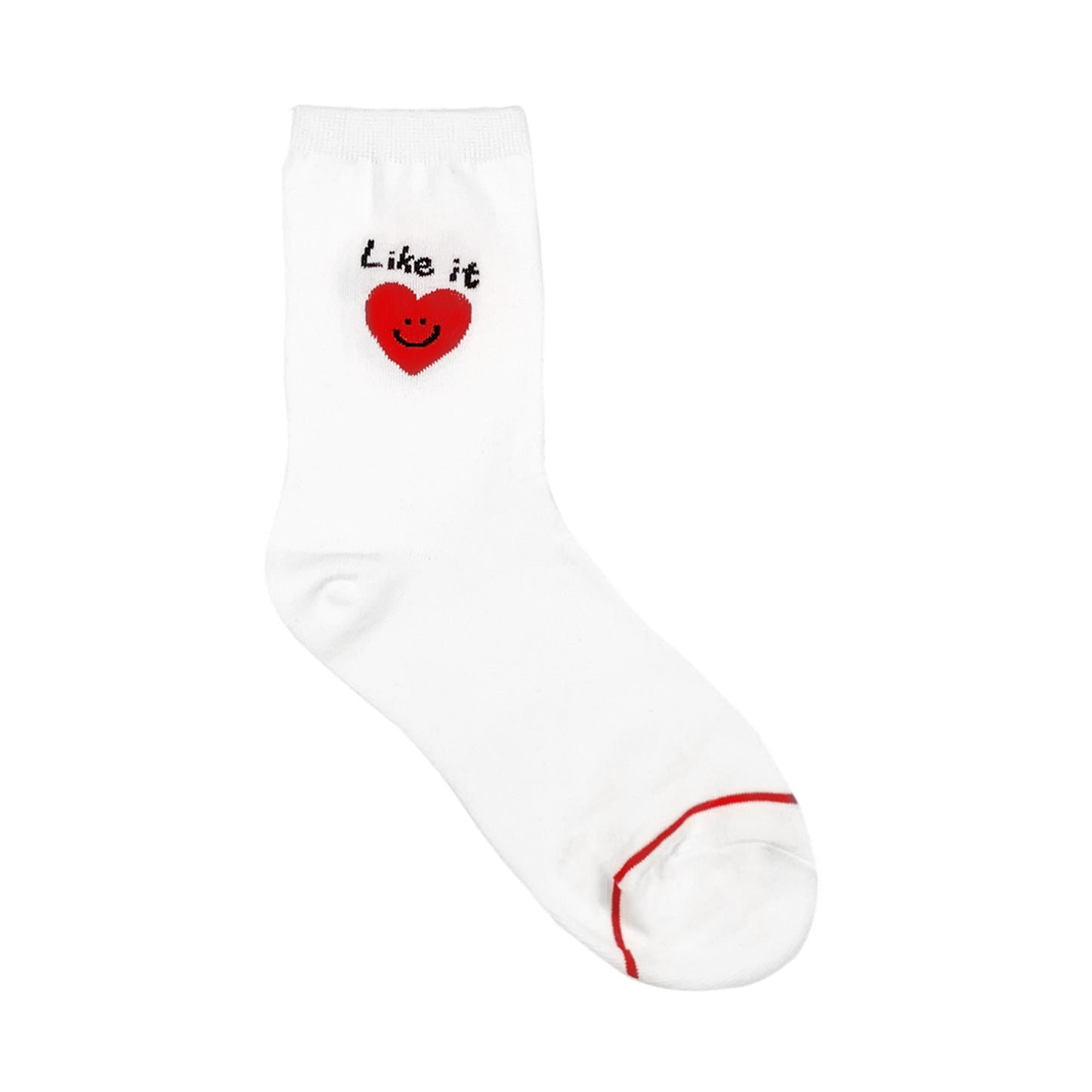 Women's Crew Stripe Smile Mood Socks