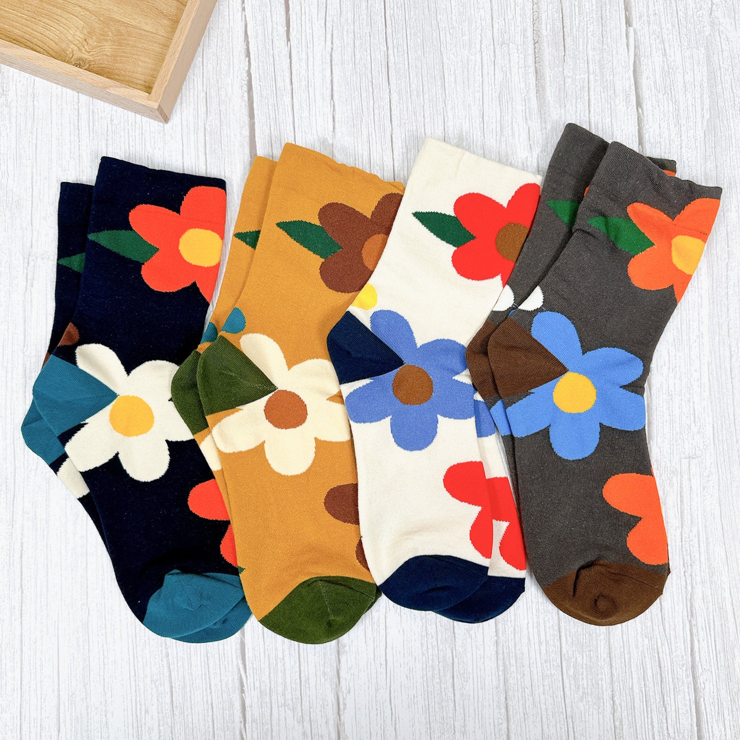 Women's Crew Great Flower Socks