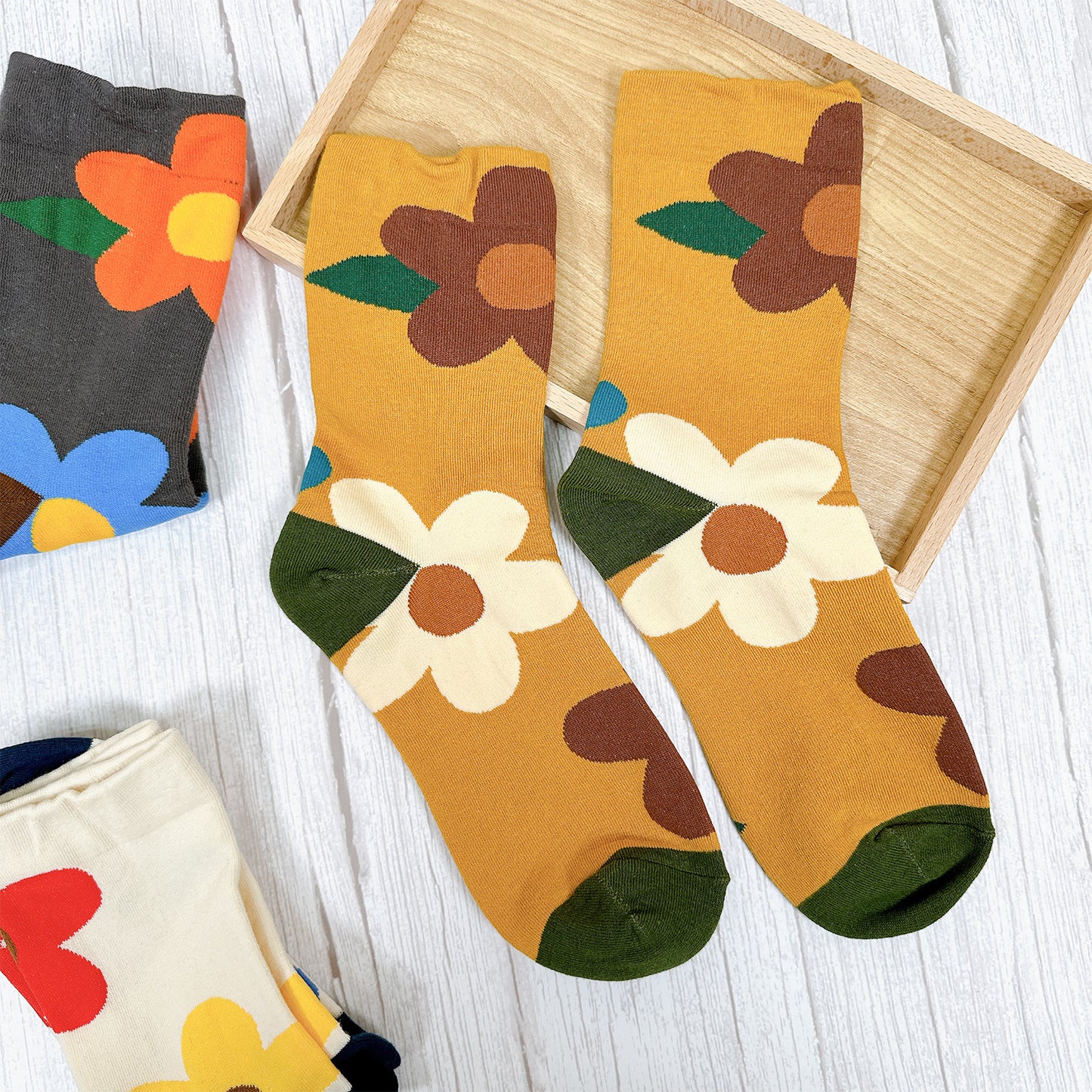 Women's Crew Great Flower Socks